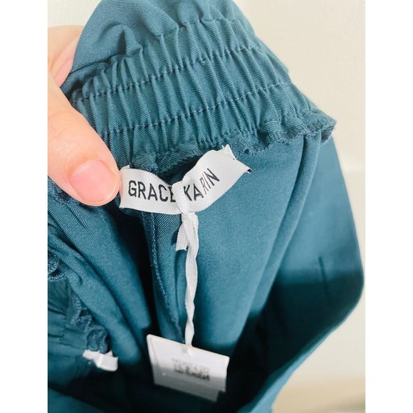 NWT Grace Karin Paper Bag Waist Dress Pants Hunter Green - Picture 4 of 8